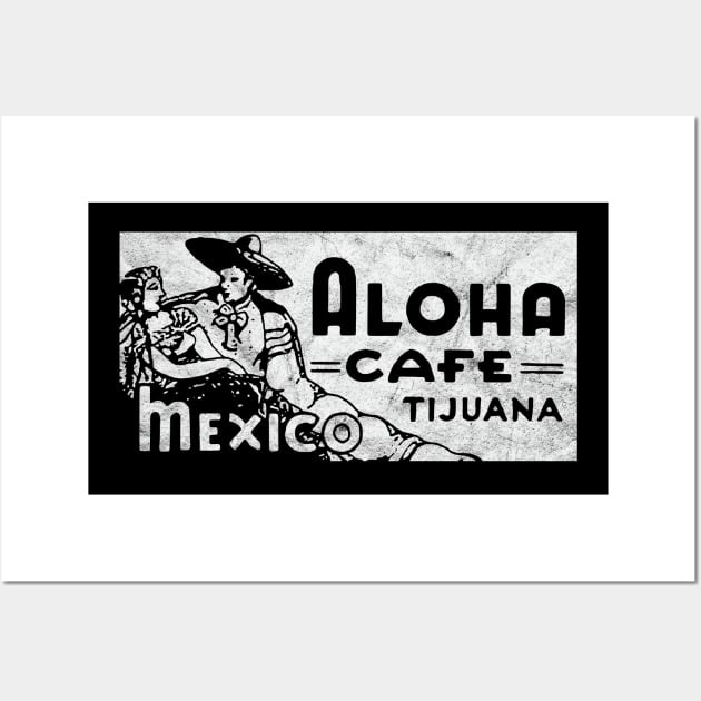 Tiki Bar / Aloha Cafe Tijuana Mexico / White Print Wall Art by RCDBerlin